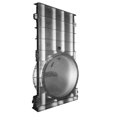 Dámper guillotina de sección redonda o cuadrada/rectangular para montaje entre bridas de corte y aislamiento de gases