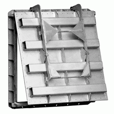 Compuerta de retención pivontante de clapeta rectangular